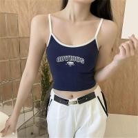 ราคา Summer Fashion Letter Print Sleeveless Casual Tank Women Summer Causal Crop Tops With Built In Bras Ladies Stylish Casual Tops (24330198709)