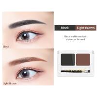 ราคา ที่เขียนคิ้วตลับ คิ้วฝุ่นอัดแข็งตลับ กันน้ำ สไตล์เกาหลี Makeup 3in1 Eyebrow Powder (23730628556)