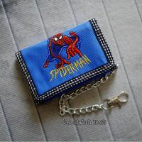 ราคา กระเป๋าสตางค์3พับ ปักลายนูน ลาย สไปเดอร์ แมน กระเป๋าสตางค์แบบสั้น พร้อมโซ่ทุกอัน ช่องใส่แบงค์มีซิปปิด กระเป๋าเด็ก (23683631601)