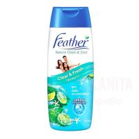 ราคา Feather แฟซ่า แชมพู เนเจอร์ คลีน แอนด์ แคร์ 340 มล Nature Clean Care Shampoo 340ml (23129791821)