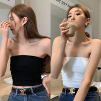 ราคา MX 5 เสื้อเกาะอก ไม่มีฟองน้ำ สีพื้น ยืดพอดีตัว สีสันสดใสมินิมอล (22581106380)