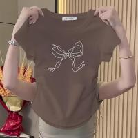 ราคา เสื้อครอปเอวลอยรัดรูปเสื้อแฟชั่นผู้หญิงวัยรุ่นสวยๆ เสื้อครอปเข้ารูป สไตล์เกาหลีเสื้อยืดผู้หญิง เสื้อยืดครอปเอวลอยทรงเข้ารูปเสื้อผ้าน่ารักๆของผู้หญิง เสื้อผ้าแฟชั่นตามกระแส (23654103047)