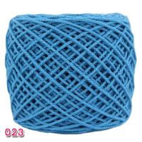ราคา เชือกฟอก สีฟ้าสด 023 เชือกฟอกสีล้วน ด้ายฝ้าย ถักหมวก ถักกระเป๋า ถักกระเป๋าใส่แกง 2มม (1777602410)