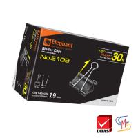 ราคา Elephant ตราช้าง คลิปหนีบกระดาษ คลิปดำ No E108 E109 E110 E111 E112 จำนวน 1 กล่อง (23729535280)