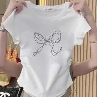 ราคา เสื้อครอปเอวลอยรัดรูปเสื้อแฟชั่นผู้หญิงวัยรุ่นสวยๆ เสื้อครอปเข้ารูป สไตล์เกาหลีเสื้อยืดผู้หญิง เสื้อยืดครอปเอวลอยทรงเข้ารูปเสื้อผ้าน่ารักๆของผู้หญิง เสื้อผ้าแฟชั่นตามกระแส (23654103052)