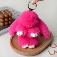 ราคา ใหญ่หูกระต่ายพวงกุญแจของเล่นตุ๊กตาขนปุยจริงปอมปอมบนกระต่ายเครื่องประดับพวงกุญแจChristmas (23224559419)