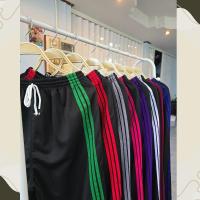 ราคา กางเกงวอร์ม รุ่น สามแถบ ใส่สบาย เนื้อผ้าระบายอากาศ เสื้อผ้า ผู้หญิง ผู้ชาย ใส่ได้ Women Pants Clothing แถบสีเยอะ เช่น น้ำเงิน ชมพู เหลือง สีเทา ออกกำลังกาย Sport กีฬา ส้ม (24184654338)