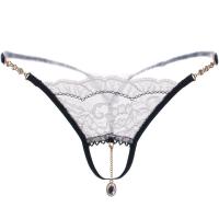 ราคา กางเกงในเซ็กซี่ผ้าลูกไม้ประดับเพชรด้านข้าง และสร้อยเพชรห้อยตรงเป้า ฟรีไซส์ สีขาว (135151563)