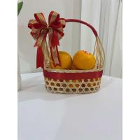 ราคา กระเช้าตรุษจีนตระแต่งพร้อมโบวสีแดงทอง ใส่ส้มได้4ผล (23620108319)