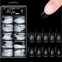 ราคา เล็บปลอมต่อเล็บ เล็บPVC เล็บปลอมติดเล็บ PVC TIP BLACK (23987207351)