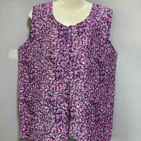 ราคา เสื้อกระดุมผ่าหน้า เสื้อผู้ใหญ่ เสื้อคอกลมแขนกุด กระดุมหน้า (19518606380)