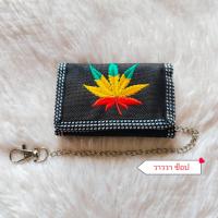 ราคา กระเป๋าสตางค์ ใบสั้น เหมาะสำหรับเด็ก ใบเล็ก แบบ3พับพร้อมโซ่สีเงิน พร้อมส่ง (24030188817)