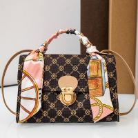 ราคา Fashion Simple Sweet Printed Small Square Bag Korean Version Casual Versatile Womens Shoulder Bag Printed Silk Scarf Handbag (23277475751)