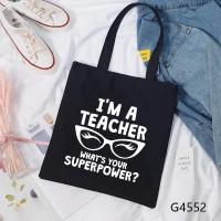 ราคา Super teacher กระเป๋าผ้าใบแฟชั่นเกาหลีกระเป๋าสะพายสีดำ (20576844815)