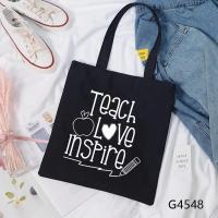 ราคา Super teacher กระเป๋าผ้าใบแฟชั่นเกาหลีกระเป๋าสะพายสีดำ (20576844811)