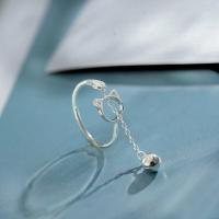 ราคา แหวนเงินแท้ 925 รูปแมว แหวนนิ้วชี้เปิดพร้อมเครื่องจักรเสียงระยิบระยับสไตล์เกาหลี เครื่องประดับแฟชั่นสำหรับเด็กผู้หญิง (24485776561)