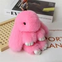 ราคา ใหญ่หูกระต่ายพวงกุญแจของเล่นตุ๊กตาขนปุยจริงปอมปอมบนกระต่ายเครื่องประดับพวงกุญแจChristmas (23224559418)