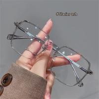 ราคา WANYANG Fashion Square Polygon Frame Plain Glasses Women Anti Blue Light Oversized Eyewear Trend Metal Frame Optical Computer Eyeglasses (24497394098)