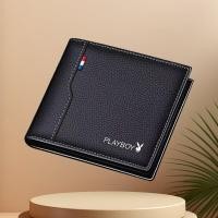 ราคา LVOD Delivery 2 3 days Mens Short Wallet Fashion Splicing Multi Slot Leather Business Wallet For Gift (23653449206)