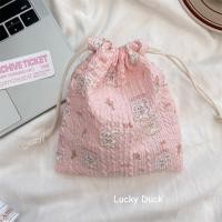 ราคา พร้อมส่ง ถุงหูรูดลายตาราง ถุงหูรูดลายหมี น่ารัก มีให้เลืกหลายสี กระเป๋าผ้าหูรูด (23220790237)