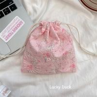 ราคา พร้อมส่ง ถุงหูรูดลายตาราง ถุงหูรูดลายหมี น่ารัก มีให้เลืกหลายสี กระเป๋าผ้าหูรูด (23220790233)