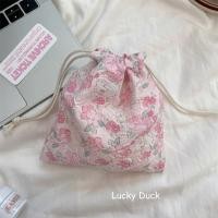 ราคา พร้อมส่ง ถุงหูรูดลายตาราง ถุงหูรูดลายหมี น่ารัก มีให้เลืกหลายสี กระเป๋าผ้าหูรูด (23220790232)