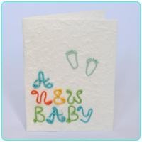 ราคา การ์ดอวยพร เด็กแรกเกิด diy แฮนด์เมด ของขวัญ วันเกิด ขนาด L Handmade A New Baby Mulberry Paper Card Size L (23852501166)