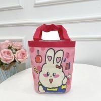 ราคา Hand Graffiti Cartoon Bucket Bag Cute Canvas Material Animal Print Printed Tote Bag Cylinder Handbag Daily Matching (23418659375)