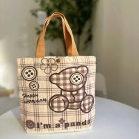 ราคา Handbag With Purse Women Fashion Casual Cartoon Animation Pattern Portable Canvas Student Casual Mini Handbag Female Large Capacity Shoulder Bag (23410975938)