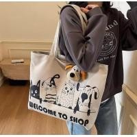 ราคา พร้อมส่งจากไทย กระเป๋าผ้า มีซิป กระเป๋าผ้าแคนวาส กระเป๋าสไตล์เกาหลีลายน่ารัก (24528228131)