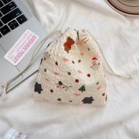 ราคา พร้อมส่ง ถุงหูรูดลายตาราง ถุงหูรูดลายหมี น่ารัก มีให้เลืกหลายสี กระเป๋าผ้าหูรูด (23264113108)