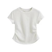 ราคา เสื้อครอปเอวลอยรัดรูปเสื้อแฟชั่นผู้หญิงวัยรุ่นสวยๆ เสื้อครอปเข้ารูป สไตล์เกาหลีเสื้อยืดผู้หญิง เสื้อยืดครอปเอวลอยทรงเข้ารูปเสื้อผ้าน่ารักๆของผู้หญิง เสื้อผ้าแฟชั่นตามกระแส (23654103058)