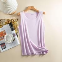 ราคา Chleby Womens Seamless Tank Top Korean Ice Silk Vest Womens Summer Students Slimming Camisole Bottom Underwear (23415230163)