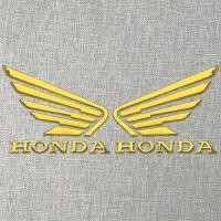 ราคา 2 ชิ้น โลโก้ปีกซ้ายและขวาของฮอนด้า เครื่องหมาย 3D โครเมียม สีแดง ดำ เงิน ทอง สติกเกอร์สำหรับ HONDA Honda Honda Click 125i 160i PCX 160 ADV 160 Air Blade 125 160 Zoomer X Wave 110i 125i MSX125 CB300R C