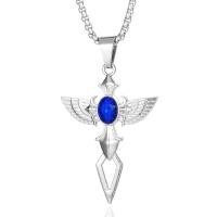 ราคา ฉบับภาษาเกาหลีของผู้ชายปีกนางฟ้าของย้อนยุคเรียบง่ายจี้ไทเทเนี่ยมสร้อยคอเหล็ก (24293291919)