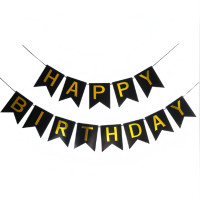 ราคา Happy Birthday สุขสันต์วันเกิดแบนเนอร์ธงสีบทความตกแต่งพรรคCongratulations flagsHappy Birthdayธงสามเหลี่ยม ป้ายแบนเนอร์ COD (24399206781)