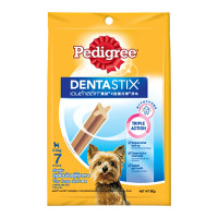 ราคา Pedigree Denta Stix Original Flavor Toy Dogs เพ็ดดิกรี ขนมขัดฟันสุนัขรูปตัว X สำหรับสุนัขพันธุ์ตุ๊กตา ออริจินอล 7 แท่ง 60 กรัม (13236960125)