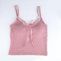 ราคา oobest เสื้อบังทรงตกแต่งลูกไม้เสื้อกล้ามผู้หญิงคอวีเสื้อท่อนบนคอวีเสื้อเอวลอยเข้ารูปพอดีเสื้อกั๊ก Cewek Seksi นุ่มสบายระบายอากาศได้ดีเสื้อบังทรงเสื้อแขนกุด (24472686962)
