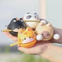 ราคา ZYYUEQIN4 เครื่องดนตรีประเภทปลาทำด้วยไม้แกะสลักพร้อมกล่องปริศนารูปทรงแมวแบบสุ่มทำจากไม้ตะลุมพุก (23889763946)