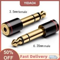 ราคา YIDAO4 อะแดปเตอร์เชื่อมต่อหูฟังสเตอริโอตัวผู้1 4ขนาด6 35มม ถึง3 5มม อะแดปเตอร์แจ็คสัญญาณเสียงสำหรับหูฟังสาย AUX (24441358669)