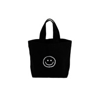 ราคา กระเป๋าผ้าแคนวาสลายยิ้ม กระเป๋าผ้าใบเล็ก กระเป๋าถือพกพาออกนอกบ้าน Smile canvas bag (22273596566)