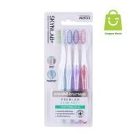 ราคา แพค 4 ด้าม แปรงสีฟัน Skynlab Premium Slim Soft Toothbrush ขนแปรงเรียวเล็ก สกินแล็บ (23606359132)