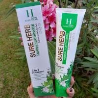 ราคา ชัวร์เฮิร์บ ยาสีฟันสมุนไพร แท้ 5in1 SURE HERB TOOTHPASTE 100g (24050099610)