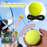 ราคา ลูกเทนนิส Tennis Training Ball with String ฝึกซ้อม ลูกเทนนิส พร้อมเชือกยาง อุปกรณ์สำหรับการฝึก (24353289397)