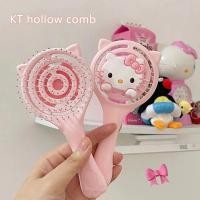 ราคา Hot Sale ToyTrove Sanrio Hello Kitty หวีแบบพกพาแปรงผมขนนุ่มแบบกลวงสีชมพูใช้นวดแต่งผมอุปกรณ์แต่งผม (23905805292)