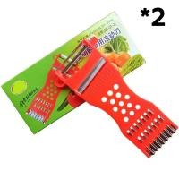 ราคา มีดปอกผลไม้ 3in1 ที่ขูดมะละกอ มีดปอกอเนกประสงค์ veggie chopper คมมาก สีส้ม (24417357864)