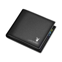 ราคา Mens Wallet PU Double Fold Short Wallet With Multiple Slots Bank Holder ID Holder Mens Coin Wallet Pocket (23742875062)