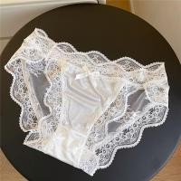 ราคา Silk Lace Panties Comfortable French Style Underwear For Woman Mesh Seamless Low Waist Panties (24531757174)