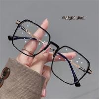 ราคา Fashion Square Polygon Frame Plain Glasses Women Anti Blue Light Oversized Eyewear Trend Metal Frame Optical Computer Eyeglasses (22537432828)