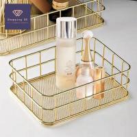 ราคา ตะแกรงใส่ของ อเนกประสงค์ สีทอง ตะแกรงจัดระเบียบ ตะกร้าเหล็ก แข็งแรง ทนทาน (24391804461)